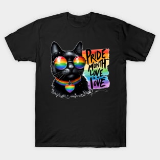 Funny Pride LGBTQIA Trans Black Cat T-Shirt